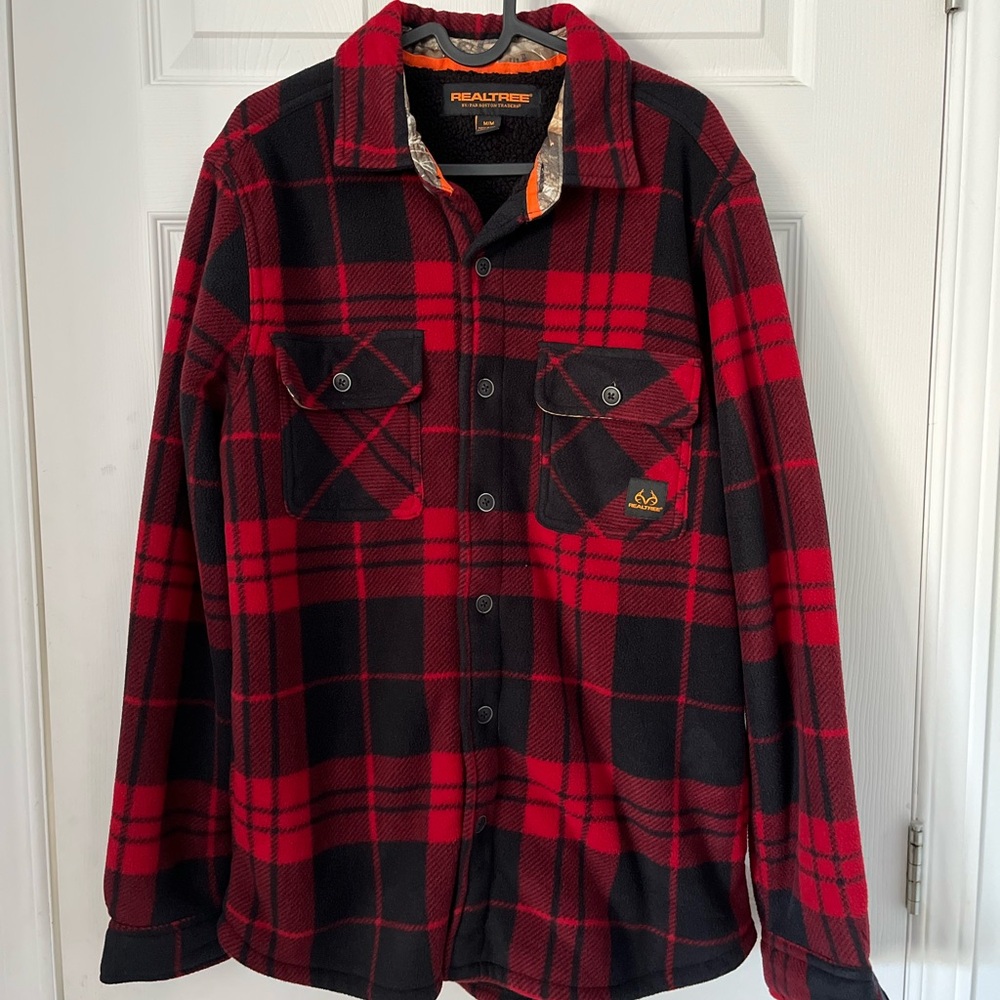 Realtree Red and Black Plaid Jacket